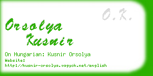 orsolya kusnir business card